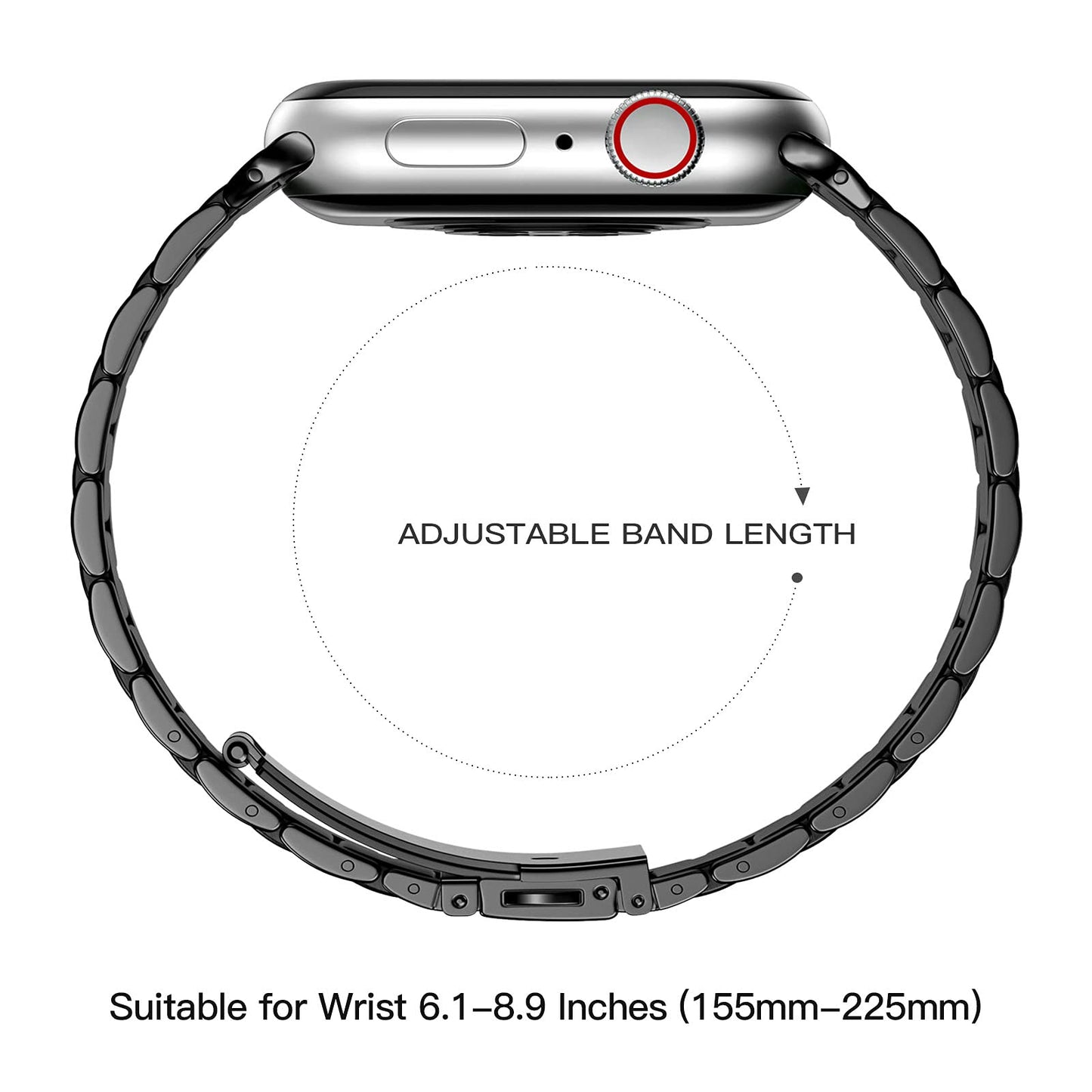 Netolo Metall Armband Kompatibel mit Apple Watch Armband 44mm 45mm 46mm 42mm 49mm, Edelstahl Ersatz Band Kompatibel mit Apple Watch SE Armbänder - iWatch Series 11 10 9 8 7 6 5 4 3 2 1 SE Ultra 3 2 1